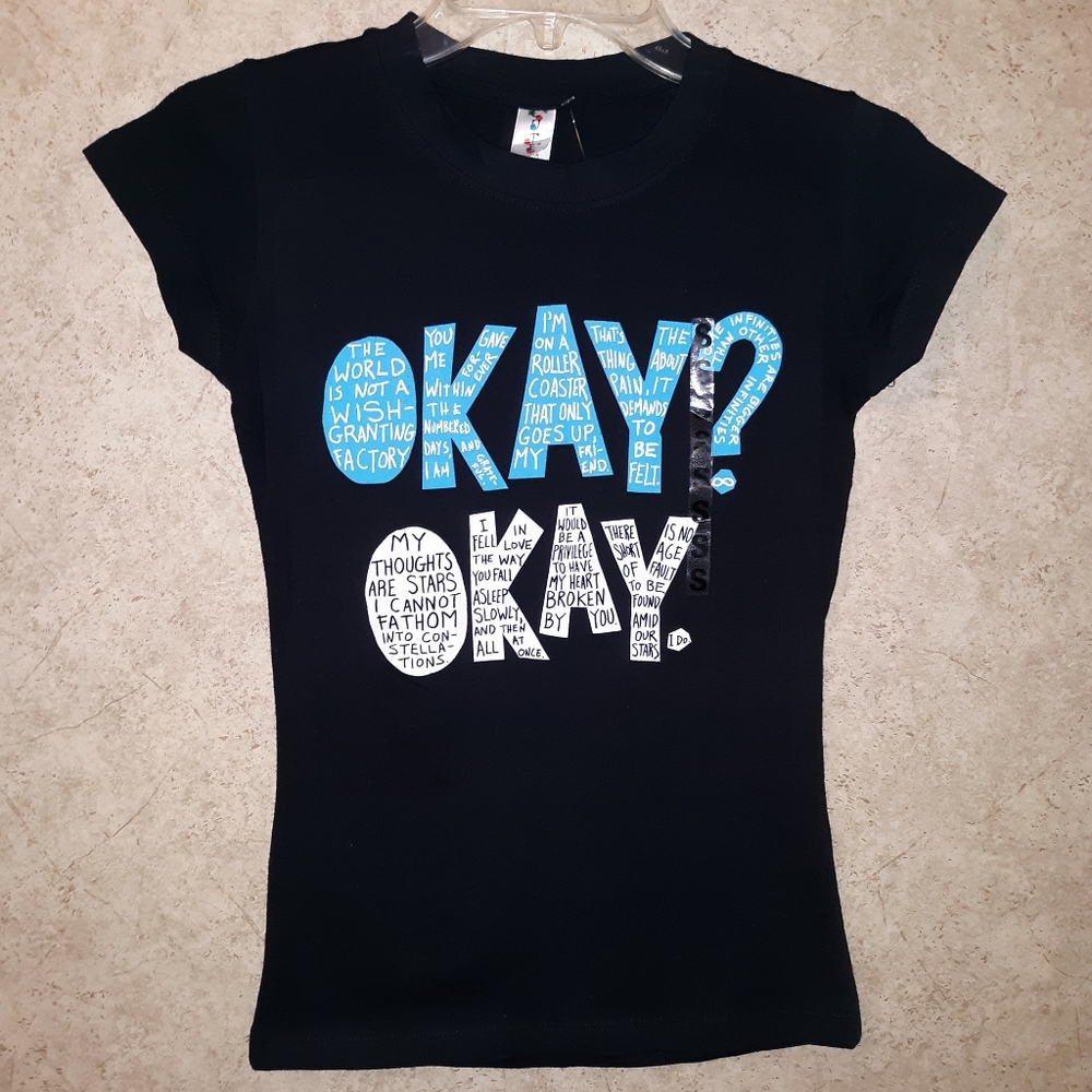 Cute junior (okay) on front black top..NWT